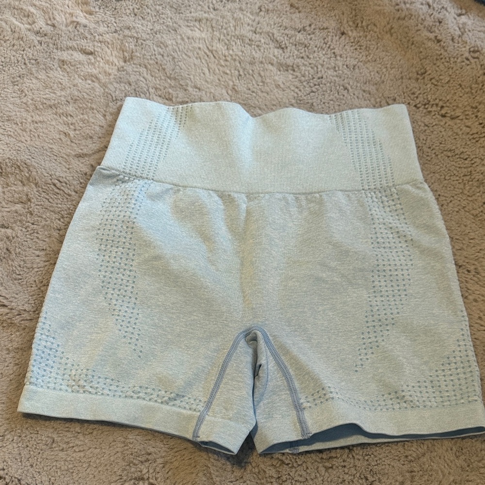 Blue biker shorts